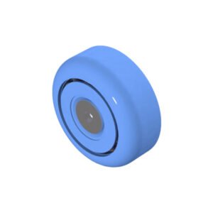 IM033 - Rueda azul tipo linco con balinera inoxidable
